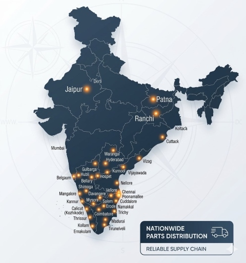 Map of Speed-A-Way branches across India